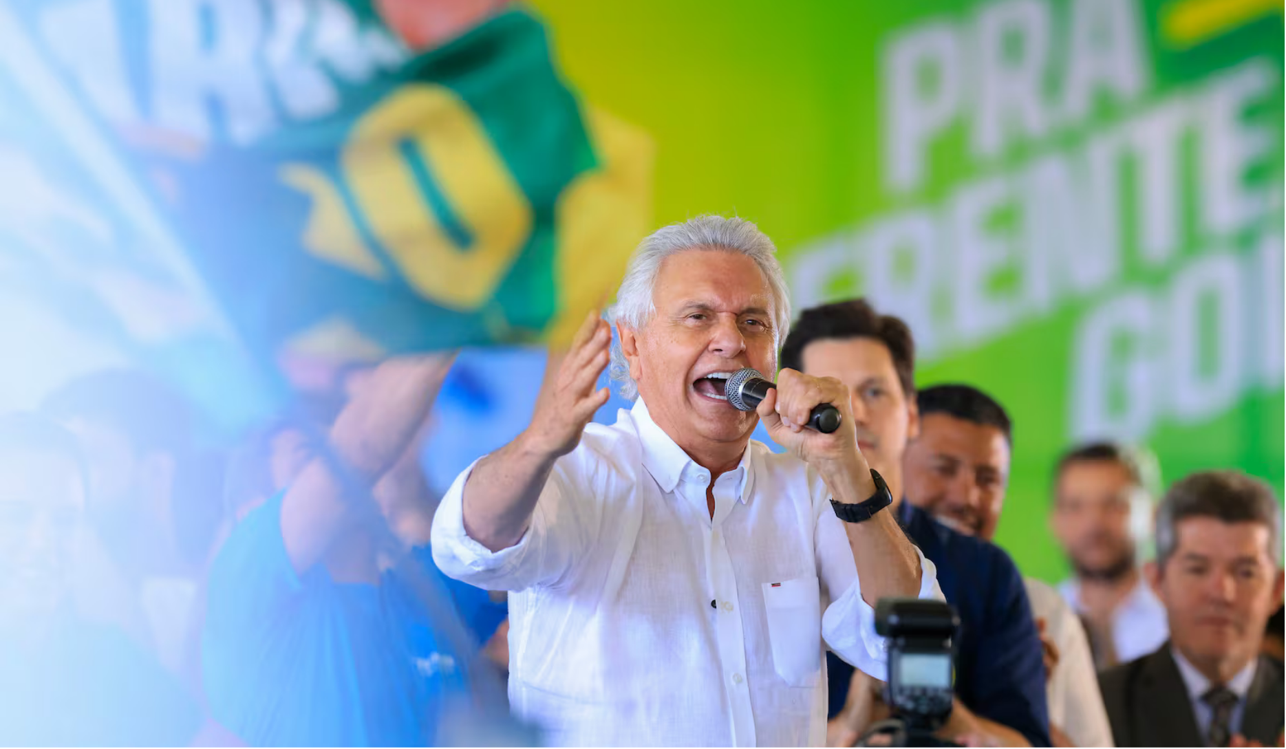 Caiado inicia campanha focado em segurança e no confronto direto com Lula e Flávio